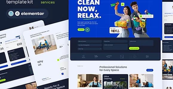 Cleanest - Cleaning service Elementor Template Kit