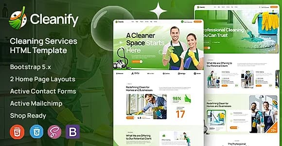 Cleanify - Cleaning Services HTML Template