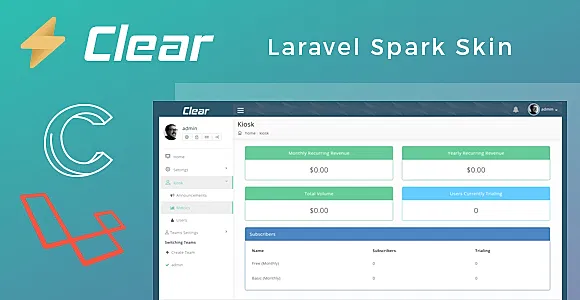 Clear - Laravel Spark Skin