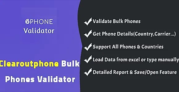 ClearoutPhone Bulk Phone Numbers Validator