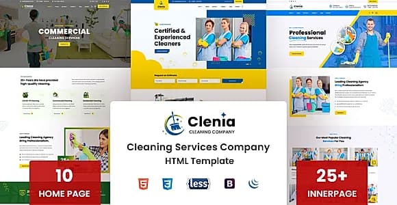 Clenia - Cleaning Services HTML Template