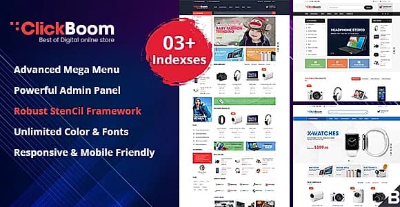 ClickBoom - Responsive StenCil BigCommerce Theme with Advanced Option