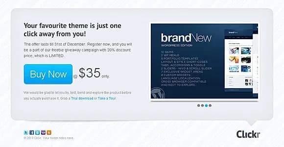 Clickr - HTML Landing Page Template