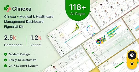 Clinexa – Medical & Healthcare Management Dashboard Figma UI Kit