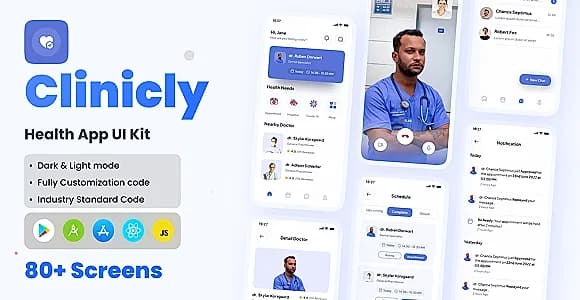 Clinicly - Health App React Native Expo Ui Kit