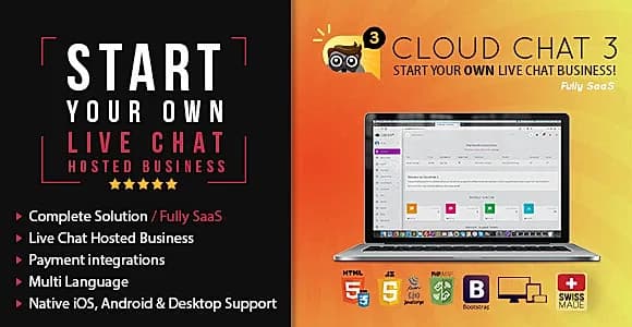 Cloud Chat 3 - SaaS - Live Support Chat Business