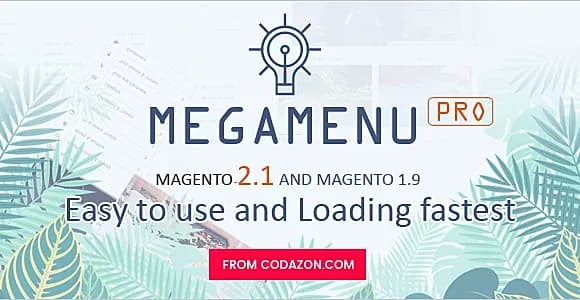 Codazon MEGA MENU Pro - Drag & Drop - For Magento 1 & Magento 2.x - All in one