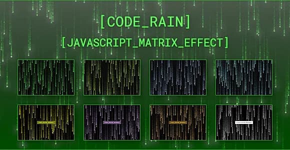 Code Rain - JavaScript Matrix Effect