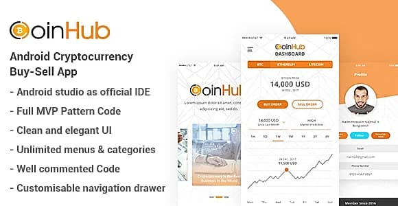 CoinHub - Android Cryptocurrency Buy Sell App