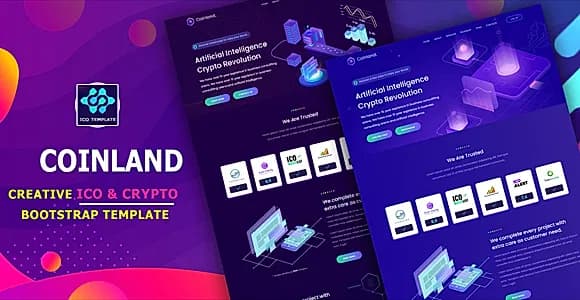 Coinland - ICO landing page & ICO Crypto Template