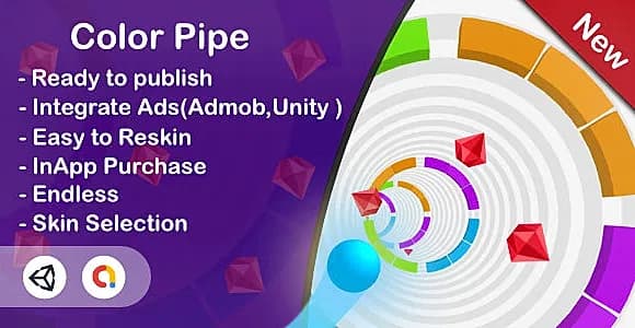 Color Pipe -Ultra Casual (Unity Complete+Admob+InApp )