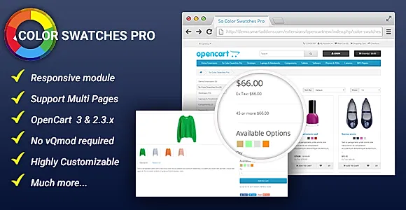 Color Swatches Pro Module for OpenCart 3 & 2.3.x