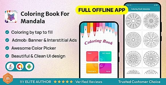 Coloring Book For Mandala