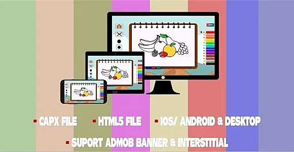 Coloring Books HTML5 Game Admob Suported