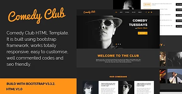 Comedy Club - Entertainment HTML Template