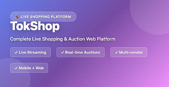 E-commerce Live shopping and Live Auction Web App