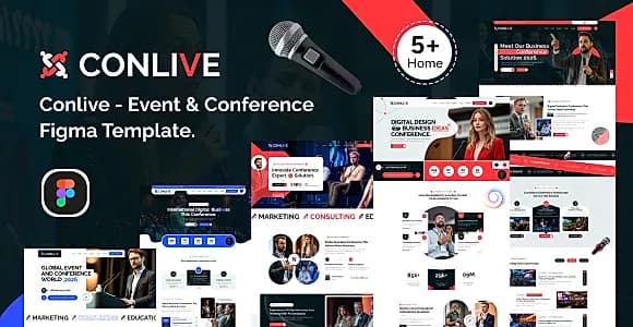 Conlive - Event & Conference Figma Template.