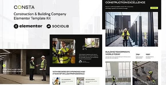 Consta - Construction & Building Company Elementor Template Kit