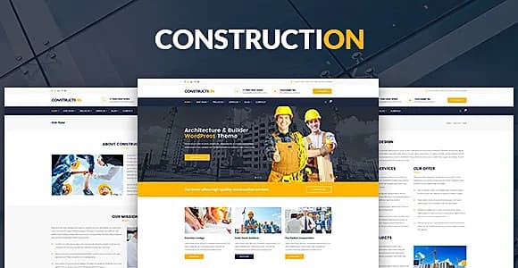 Construction – Architecture, Builder, Construction Company PSD Template