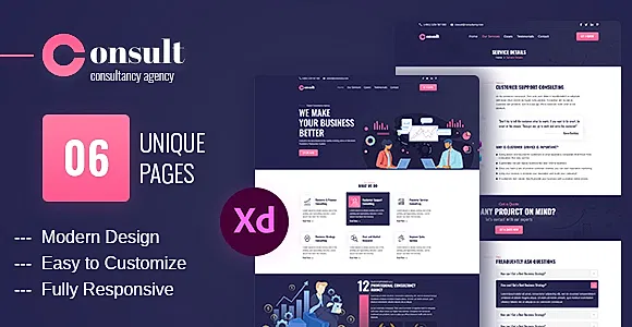 Consult - Consultancy Agency XD Template