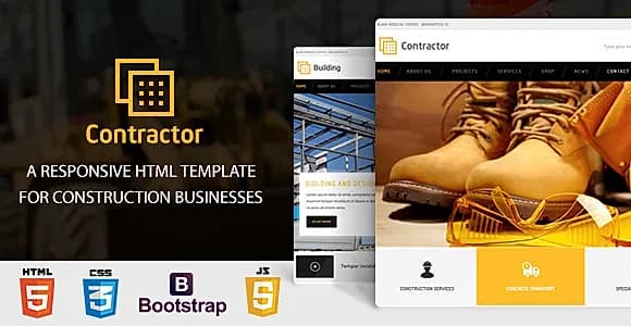 Contractor – Construction, Building HTML Template