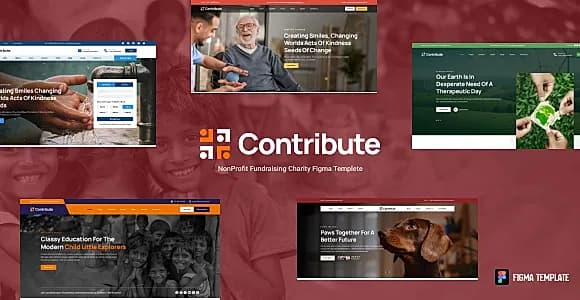 Contribute - Non Profit Charity Figma Template