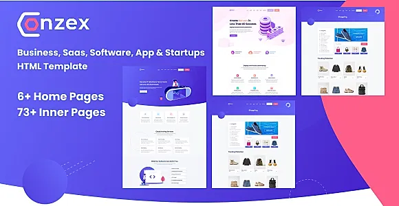 Conzex - Business, Saas, Software, App & Startup HTML Template