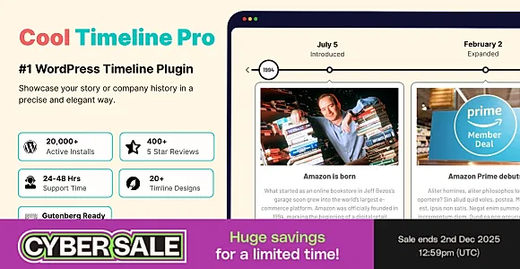 Cool Timeline Pro WordPress Plugin