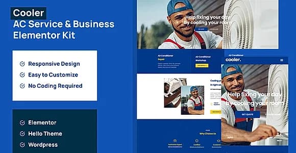 Cooler - AC Service & Business Elementor Pro Template Kit