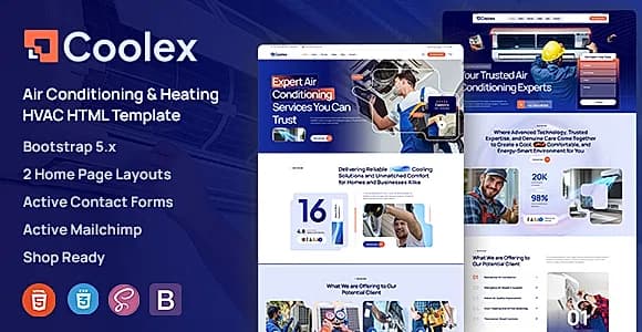 Coolex - Air Conditioning & Heating HVAC HTML Template