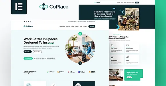 CoPlace - Co-Working Space Elementor Template Kit