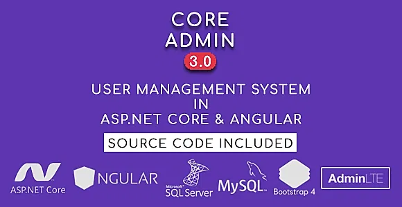 Core Admin - User Management System in ASP.NET CORE & Angular
