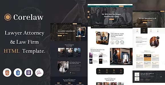 Corelaw - Law Firm, Lawyer & Legal Service HTML Template