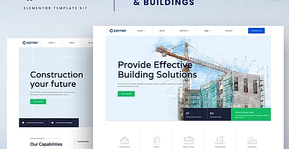 Corner - Construction & Building Elementor Template Kit