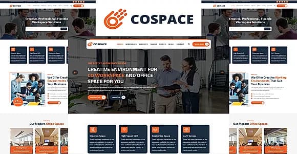 Cospace - Office Rental And Coworking Space HTML5 Template
