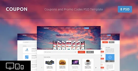 Coupon - Coupons and Promo Codes PSD Template