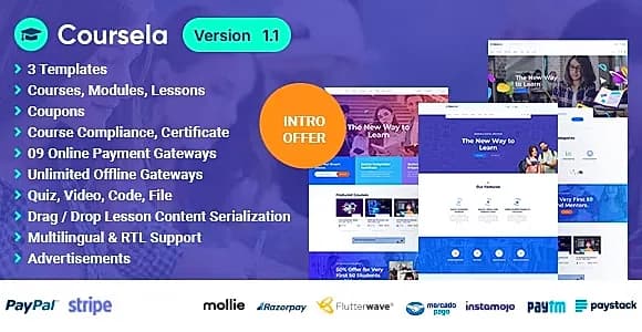Coursela - Personal Course Selling Website