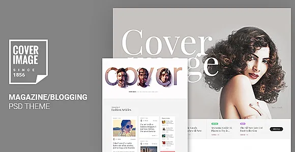 Cover Image | Online Magazine PSD Template