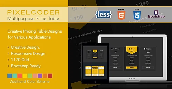 CP - Multipurpose HTML Pricing Table 80+ Unique Design