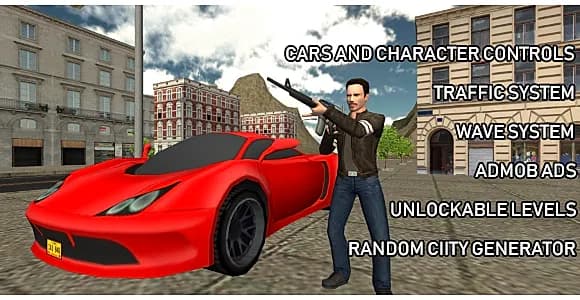 Crime Wars of San Andreas - GTA Style Unity Game