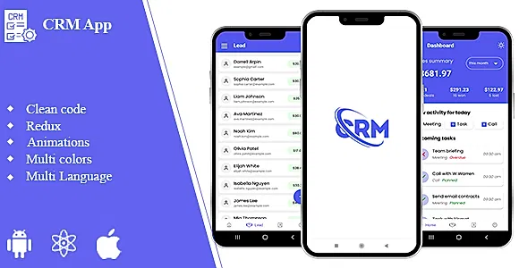 CRM - Sales & Marketing App React Native iOS/Android App Template