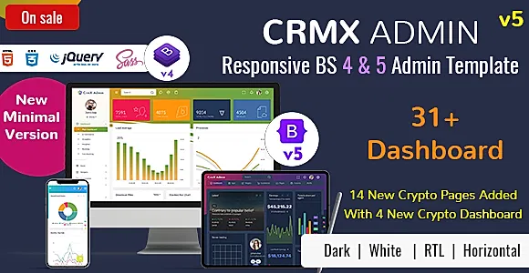 CrmX - Bootstrap Admin Dashboard Template & User Interface
