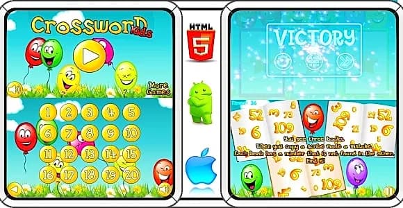 Crossword for Kids - Android Game + AdMob (Construct 3 | Construct 2 | Capx)