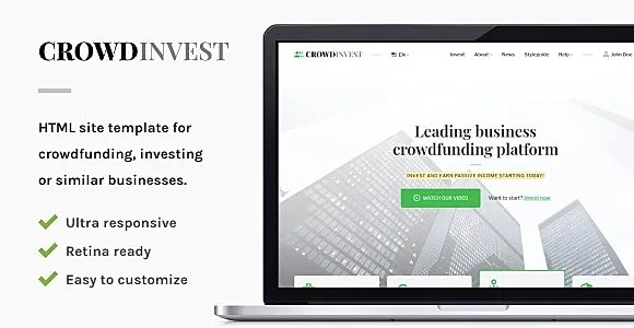 CrowdInvest - Crowdfunding HTML Site Template