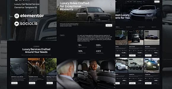 Crown - Luxury Car Rental Service Elementor Template Kit