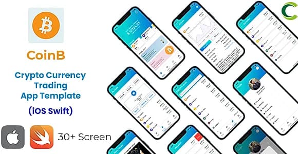 Crypto Currency Trading App Template in iOS Swift | BitCoin App Template iOS Swift | CoinB