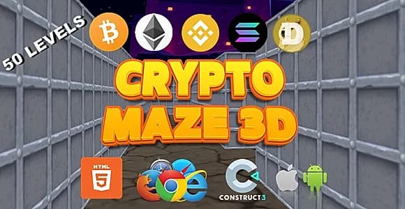 Crypto Maze 3D - Crypto Game - 3D Game - HTML5
