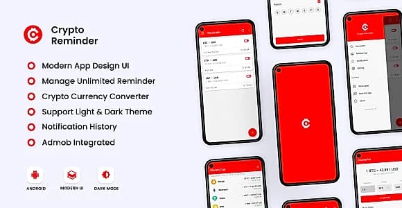 Crypto Reminder - Android Cryptocurrency Alarm and Converter 1.2
