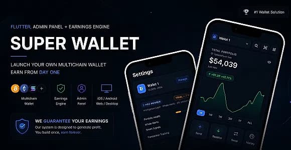 Crypto Wallet - Flutter App with Admin Panel
