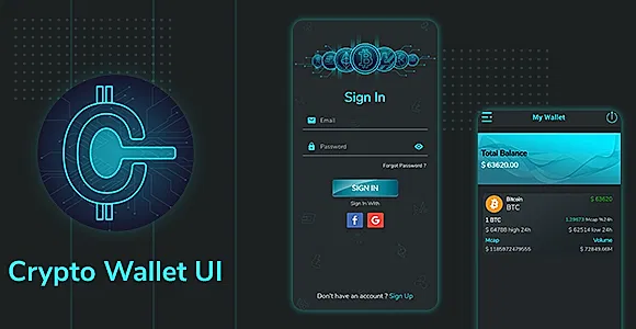 Crypto Wallet UI- Flutter App | Android – iOS